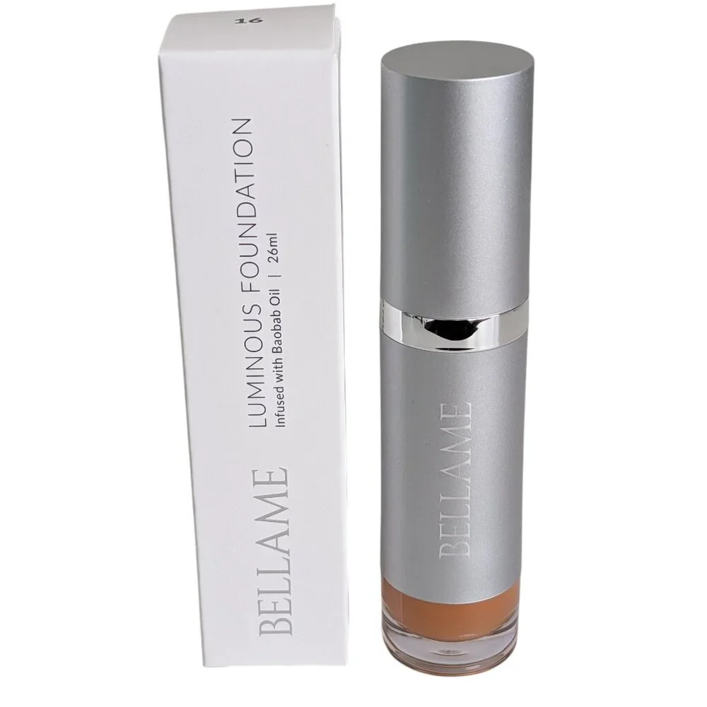 Bellame Luminous Foundation Baobab Oil #16 Deep, Deep Tan w Golden Undertones